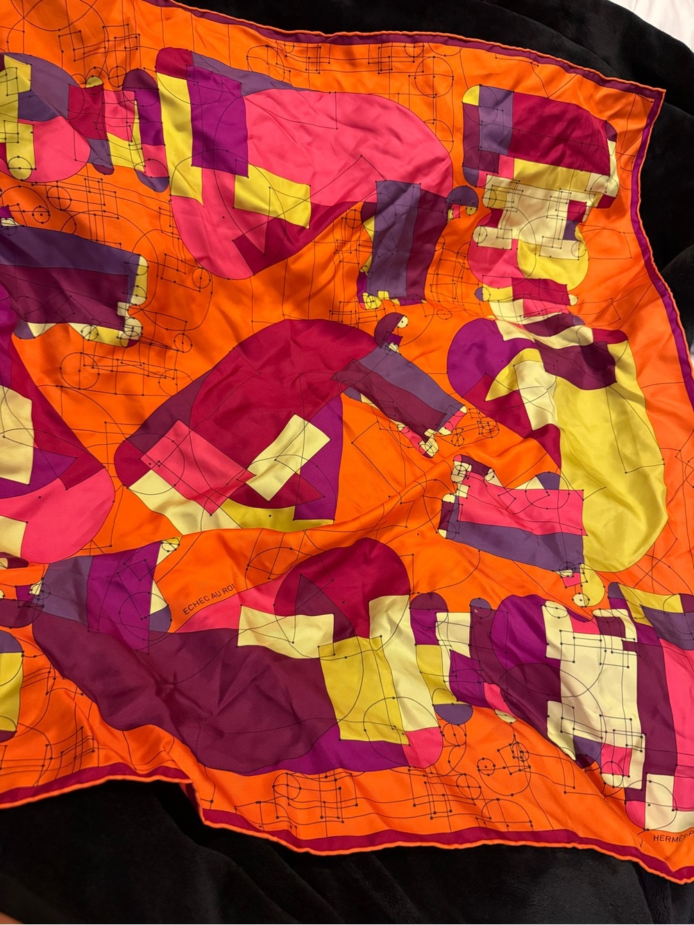 Silk Scarf ECHEC AU ROI by Hermes